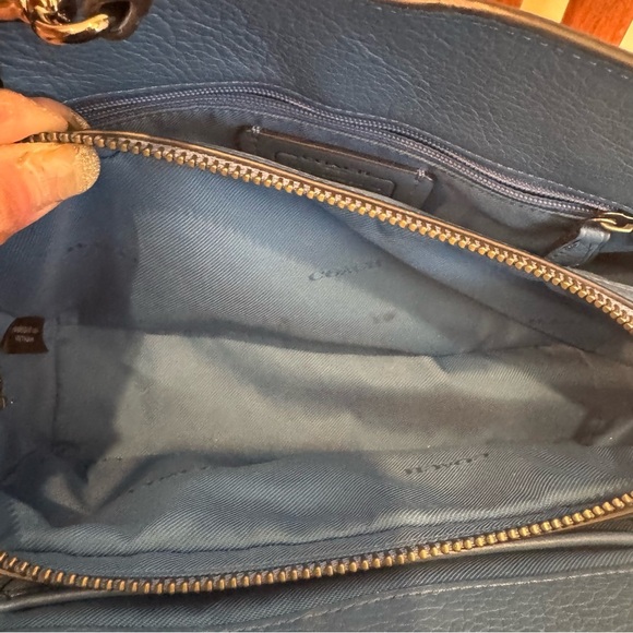Coach Mercer Blue Crossbody Satchel Purse Multiple Pockets Roomy Dustbag - Picture 3 of 16